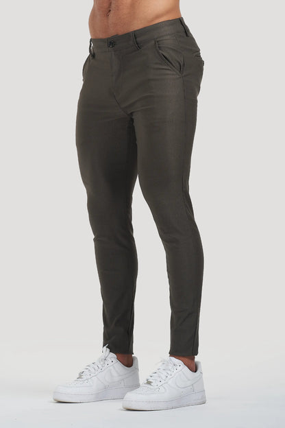 THE MILANO TROUSERS - OLIVE GREEN