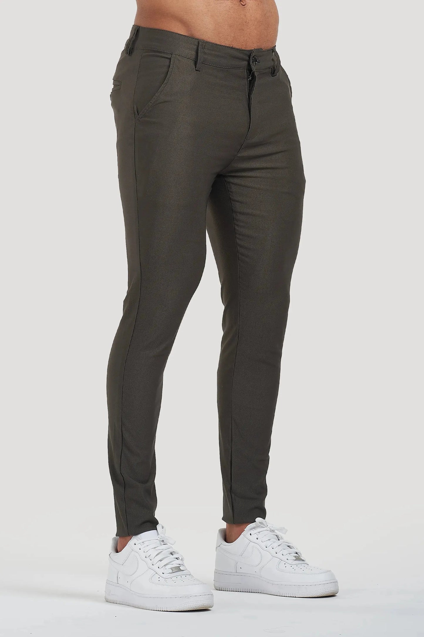 THE MILANO TROUSERS - OLIVE GREEN