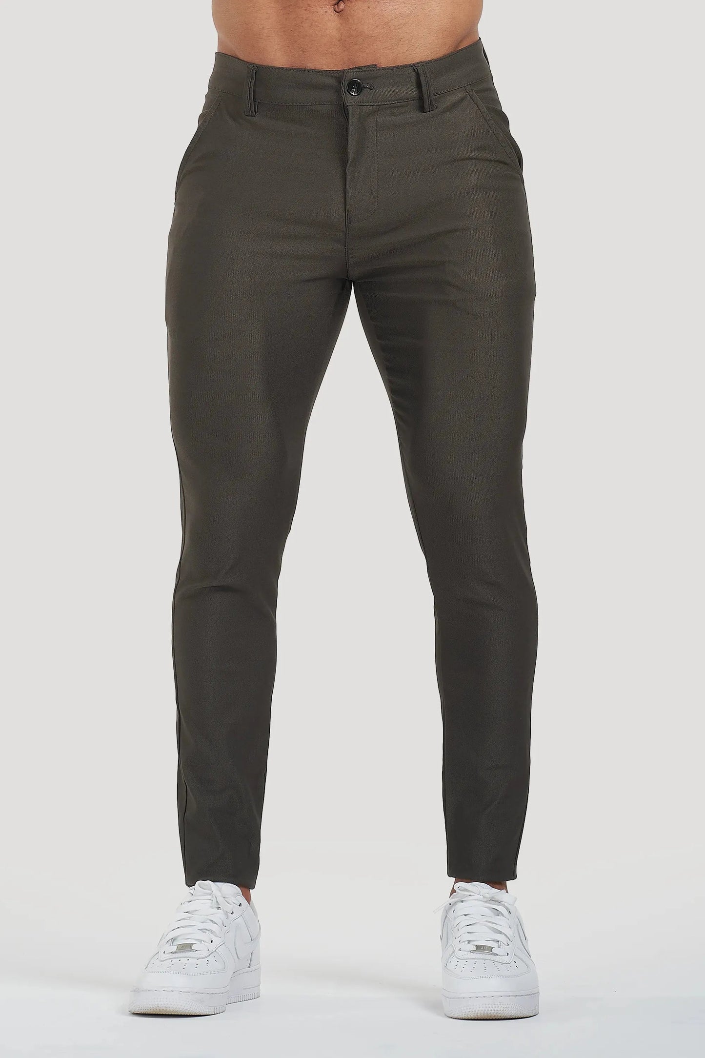 THE MILANO TROUSERS - OLIVE GREEN