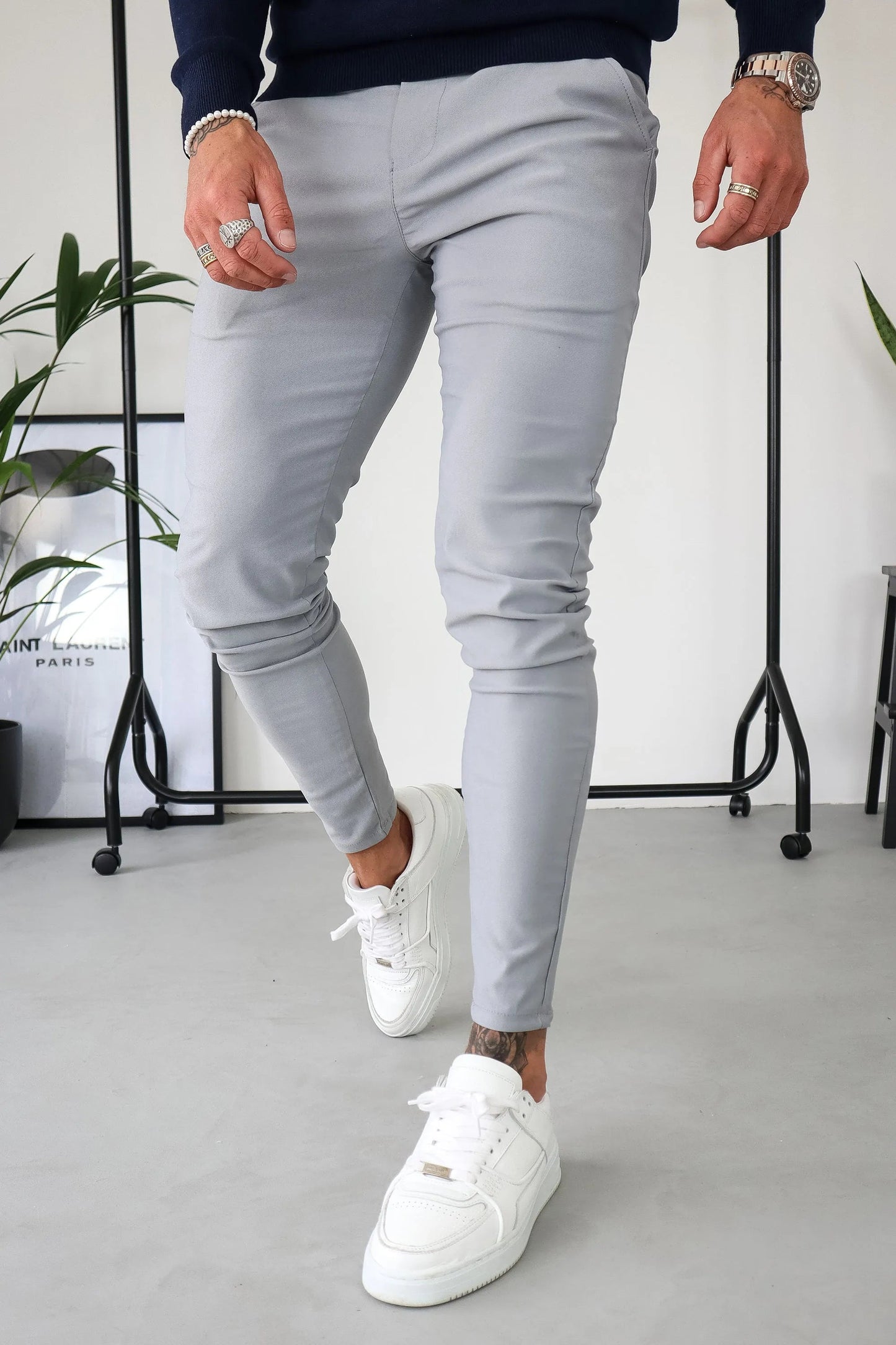 THE MILANO TROUSERS - LIGHT GREY