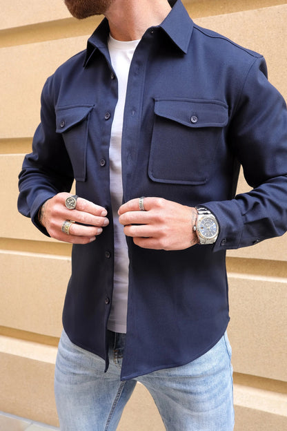 THE PLATO JACKET - NAVY BLUE