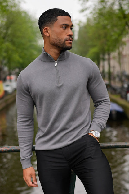 THE TOFINO HALF ZIP - DARK GREY