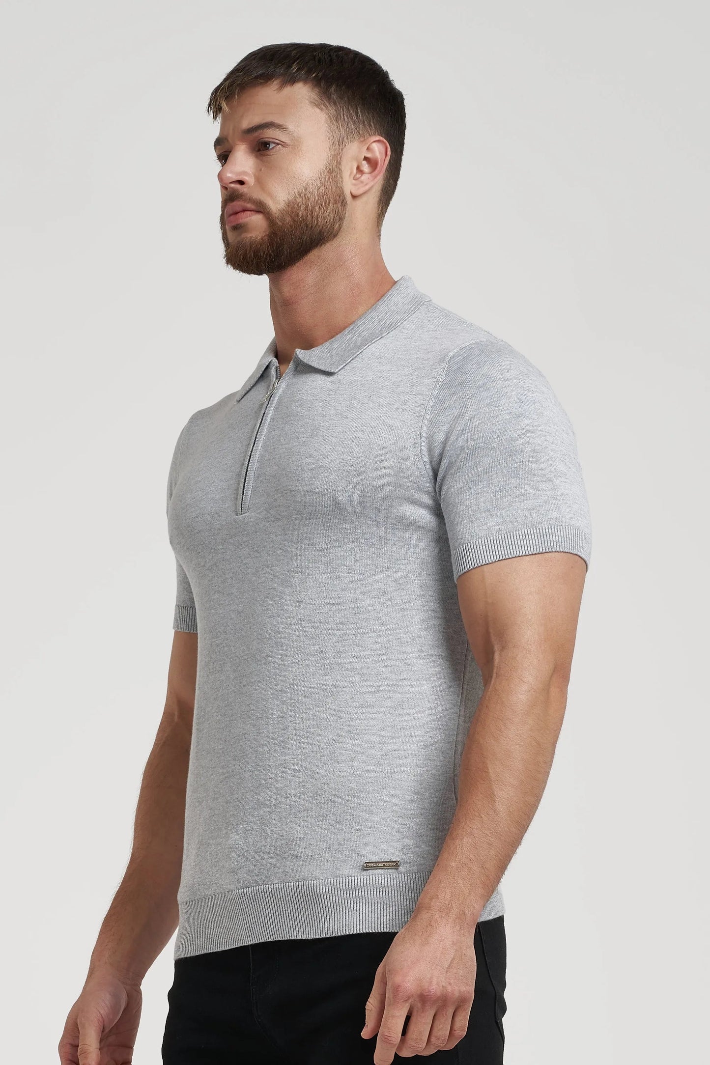 THE VIDA - SHORTSLEEVE POLO - GREY - ICON. AMSTERDAM