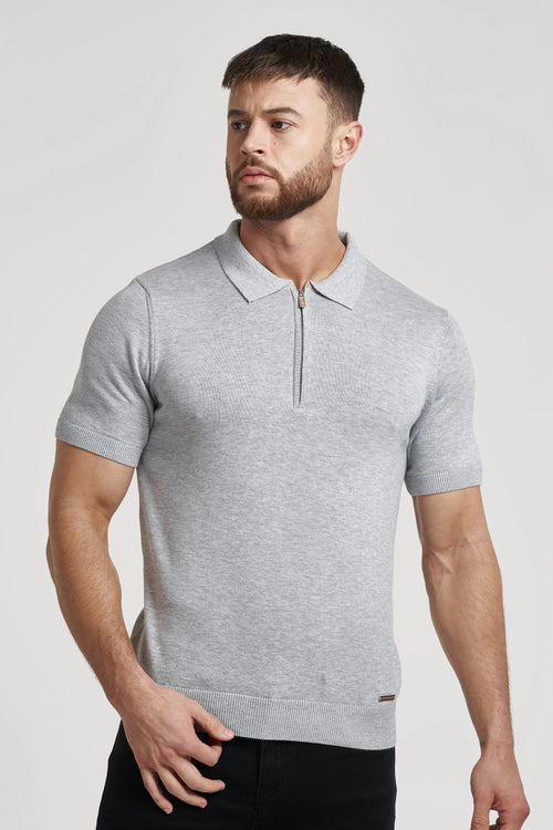 THE VIDA - SHORTSLEEVE POLO - GREY - ICON. AMSTERDAM