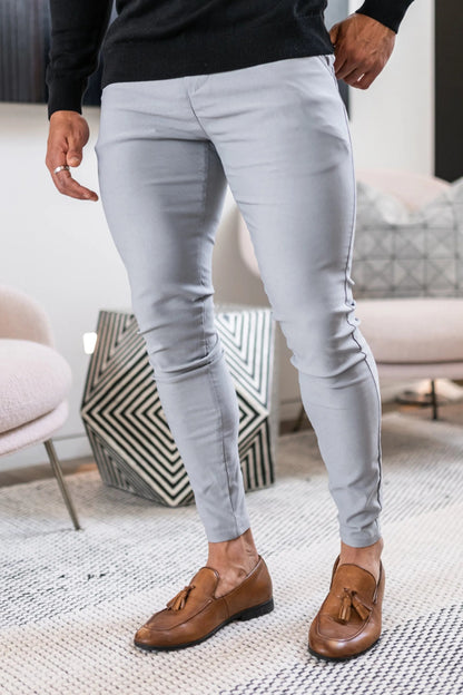 THE MILANO TROUSERS - LIGHT GREY