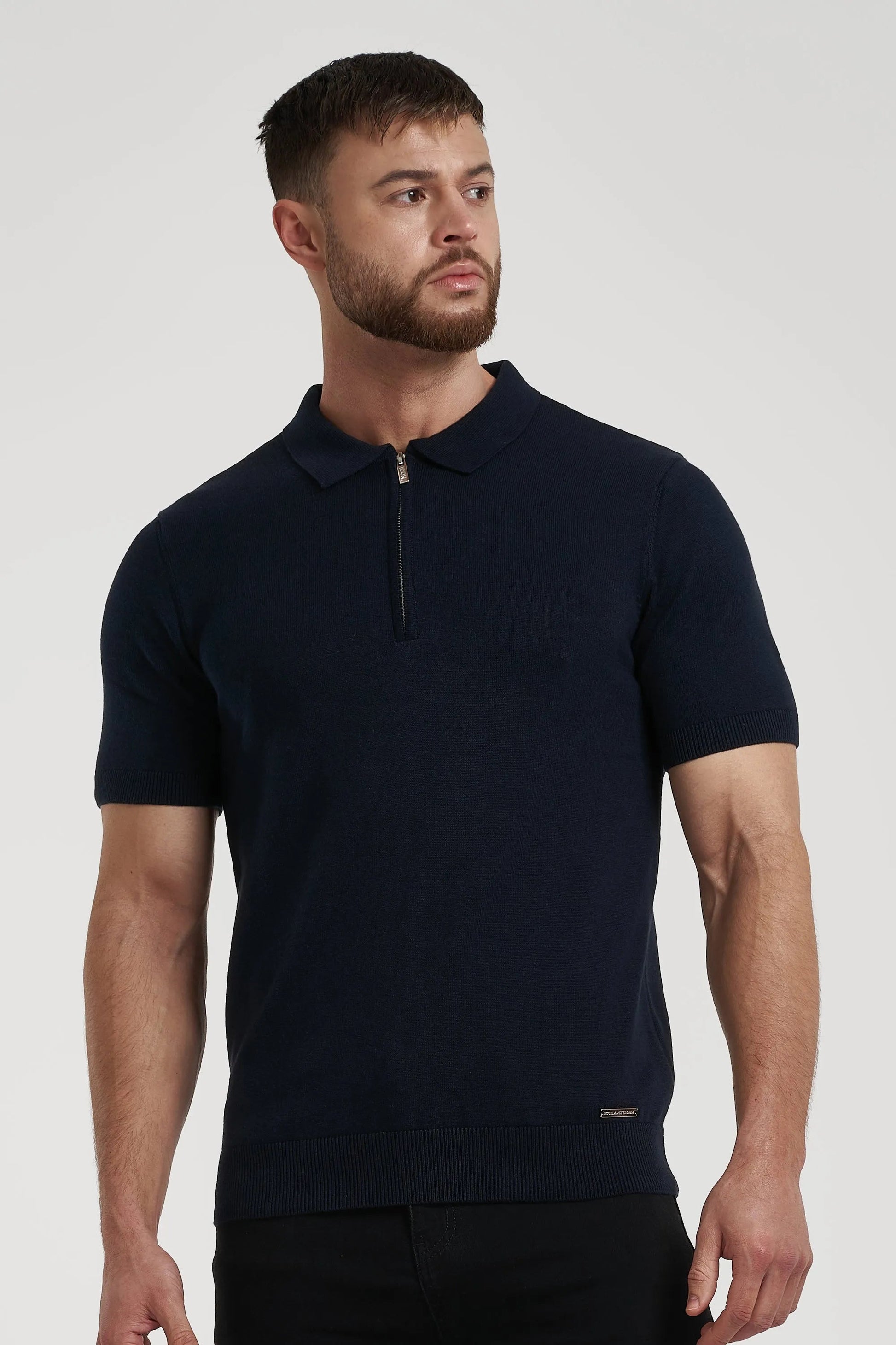 THE VIDA - SHORTSLEEVE POLO - BLUE - ICON. AMSTERDAM